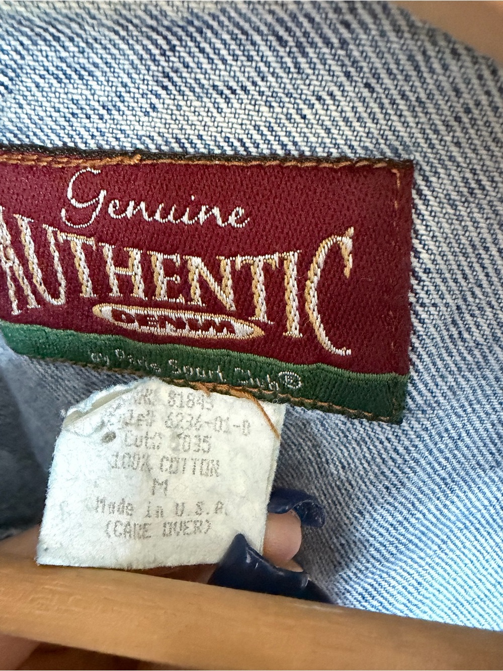 Vintage Genuine Authentic Denim by Paris Sport Club‎ Jean Vest Size M - Picture 3 of 5
